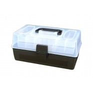 Ящик для снастей на рибалку, двополочний, 30,5 х17,5х14см